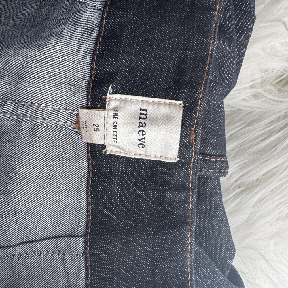 Anthropologie Maeve The Colette dark Rinse Wide -Leg Jeans cropped  like new - Picture 5 of 7